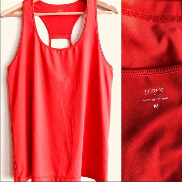 J. Crew Factory coral tank top with cutout Medium - Picture 2 of 8